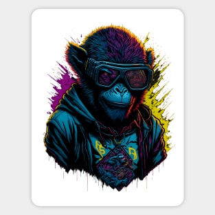 Cool Monkey Lover Sunglasses Art Magnet